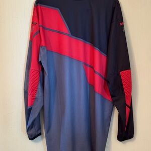 Fox Red and Blue Long Sleeve Tee Sporty Design